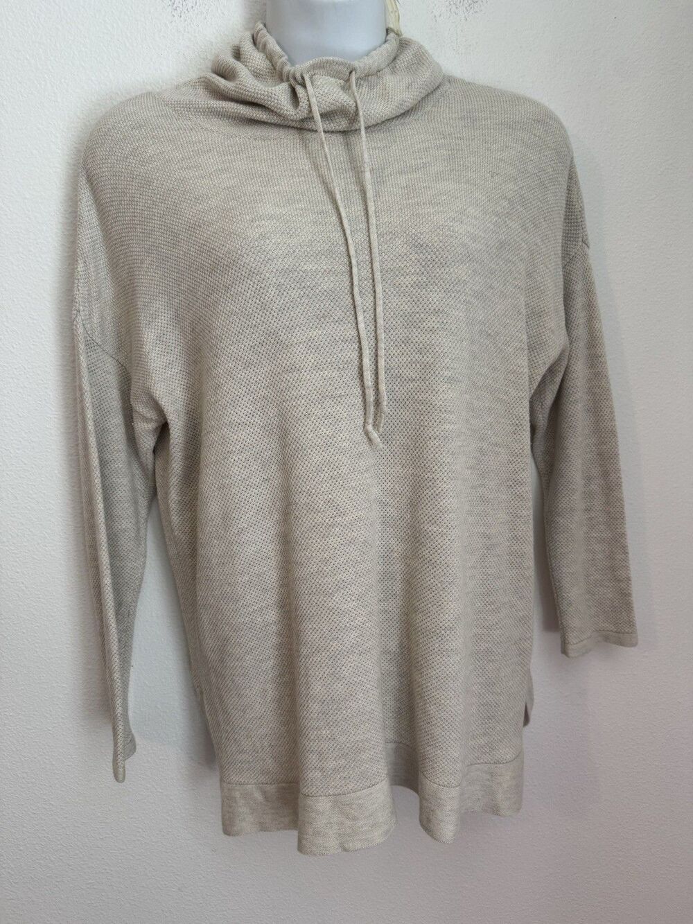 J. Jill  Pure Jill Women’s Sweater Beige Funnel Neck Long Sleeve Size 1X Tunic
